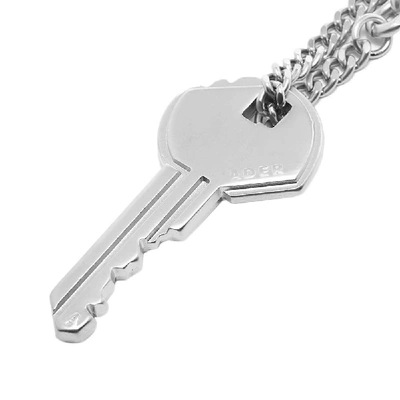 Shop Ader Error Logo Key Necklace In Silver