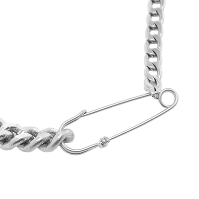 Shop Ader Error Logo Key Necklace In Silver