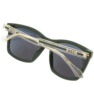 Shop Gucci Anima Decor Sunglasses In Green