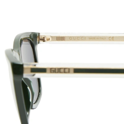 Shop Gucci Anima Decor Sunglasses In Green