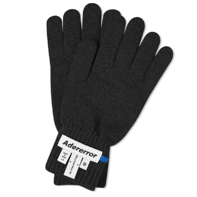 Shop Ader Error Wrist Label Glove In Black