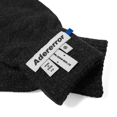 Shop Ader Error Wrist Label Glove In Black