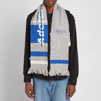 Shop Ader Error Basic Stripe Scarf In Grey