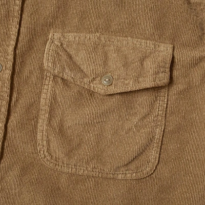 Shop Save Khaki Corduroy Overshirt In Brown