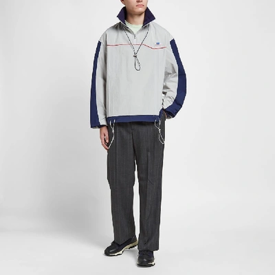 Shop Ader Error High Neck Anorak In Grey