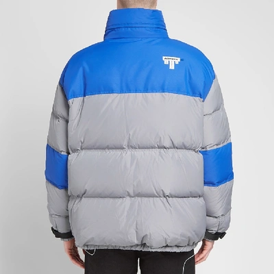 Shop Ader Error Oversized Down Jacket In Grey