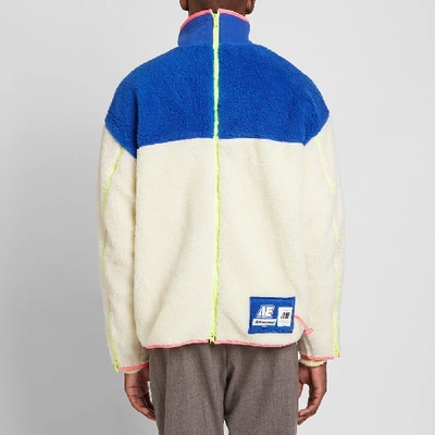 Shop Ader Error Colour Block Fleece Jacket In White