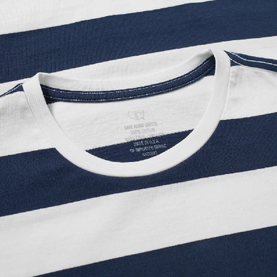 Shop Save Khaki Long Sleeve Rugby Stripe Tee In White