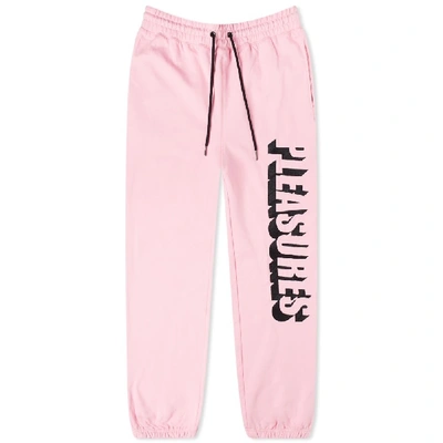 Shop Pleasures Harvard Embroidered Sweat Pant In Pink