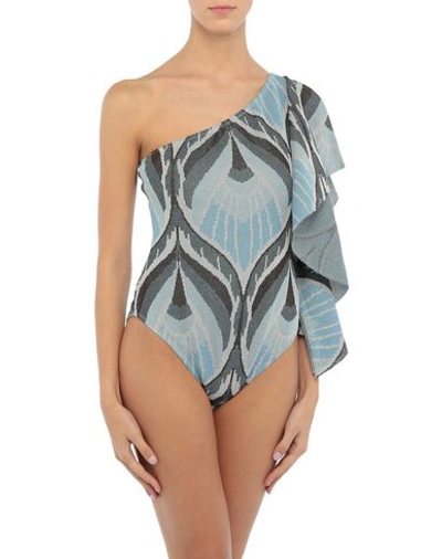 Shop Circus Hotel One-piece Swimsuits In Sky Blue