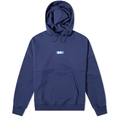 Shop Ader Error Ae Logo Hoody In Blue