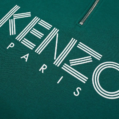 Shop Kenzo Sport Half-zip Sweat In Green