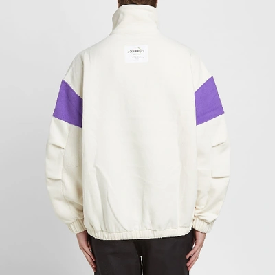 Shop Ader Error Colour Block Half Zip Fleece In White