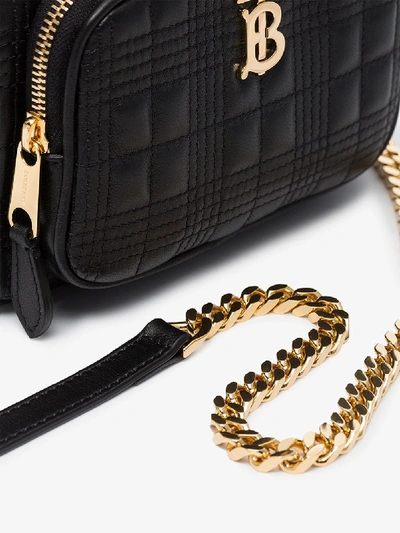 Shop Burberry Black Jessie Quilted Leather Cross Body Bag