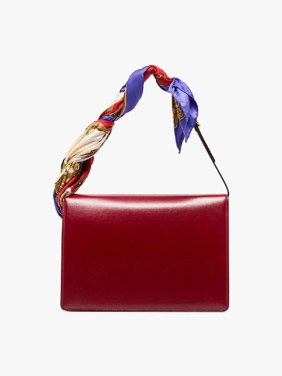Shop Gucci Red Gg Ring Medium Leather Shoulder Bag