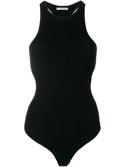 Shop Alexander Wang T Sleeveless Cut Out Bodysuit In Black