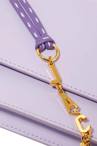 Shop Jacquemus Le Riviera Leather Shoulder Bag In Lilac