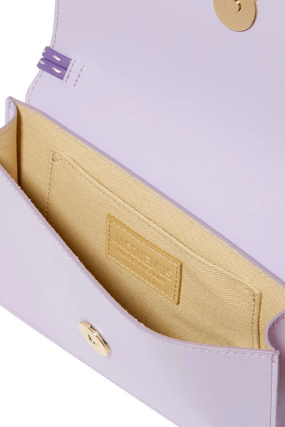 Shop Jacquemus Le Riviera Leather Shoulder Bag In Lilac