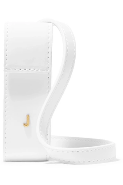 Shop Jacquemus Le Porte Leather Pouch In White