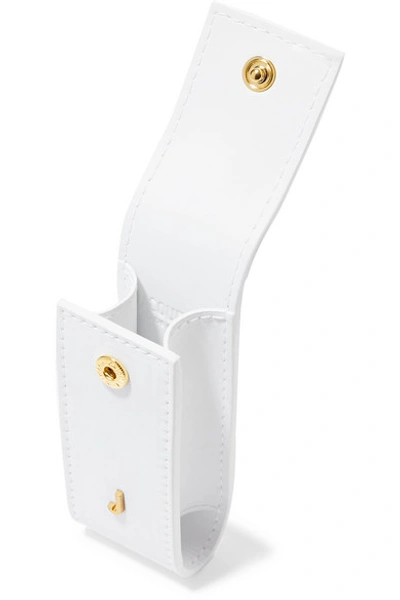 Shop Jacquemus Le Porte Leather Pouch In White