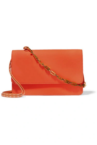 Shop Jacquemus Le Riviera Leather Shoulder Bag In Orange