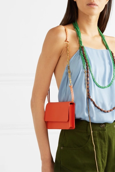 Jacquemus Le Riviera Rubberised-leather Shoulder Bag In Orange