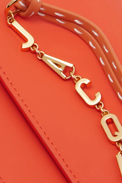 Shop Jacquemus Le Riviera Leather Shoulder Bag In Orange