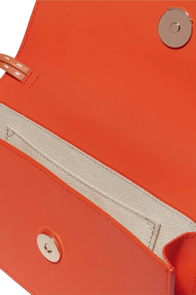 Shop Jacquemus Le Riviera Leather Shoulder Bag In Orange