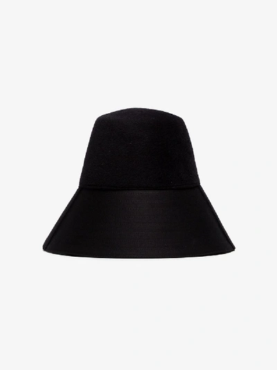 Shop Valentino Black Panelled Bucket Hat