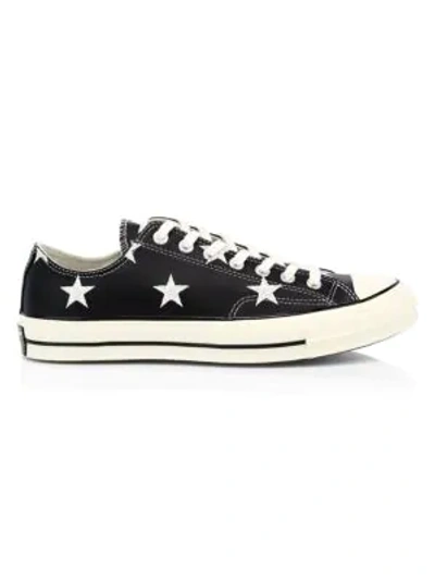 Shop Converse Leather Archive Prints Chuck 70 Low Top Star Print Sneakers In Black