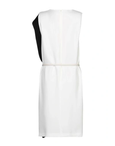 Shop Max Mara Knee-length Dress In White