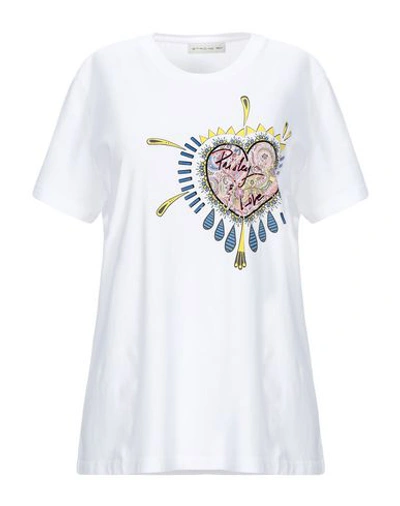 Shop Etro T-shirts In White