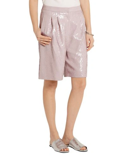 Shop Tibi Shorts & Bermuda In Pale Pink