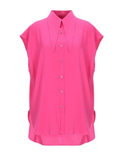 Shop Balenciaga Solid Color Shirts & Blouses In Fuchsia