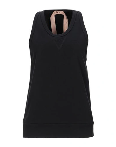 Shop N°21 Woman Tank Top Black Size 8 Cotton