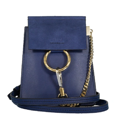Shop Chloé Faye Small Bracelet Bag In Blue