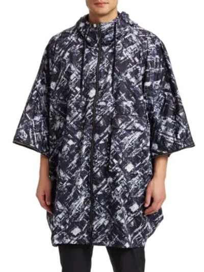 Shop Madison Supply Graphic Zip Poncho In Black Multi