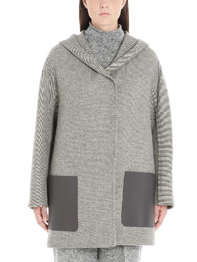 Shop Agnona Cape In Grey