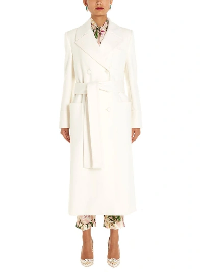 Shop Dolce & Gabbana Coat In White