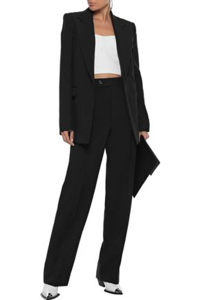 Shop Helmut Lang Crepe Straight-leg Pants In Black