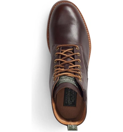 Shop Polo Ralph Lauren Rl Army Boot In Polo Brown Leather