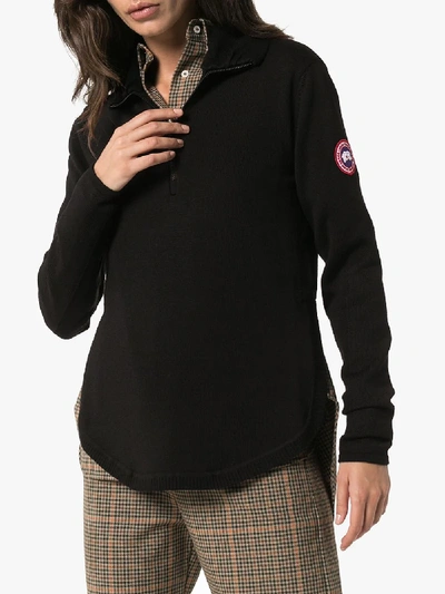 Shop Canada Goose Fairhaven Merino Sweater In Black