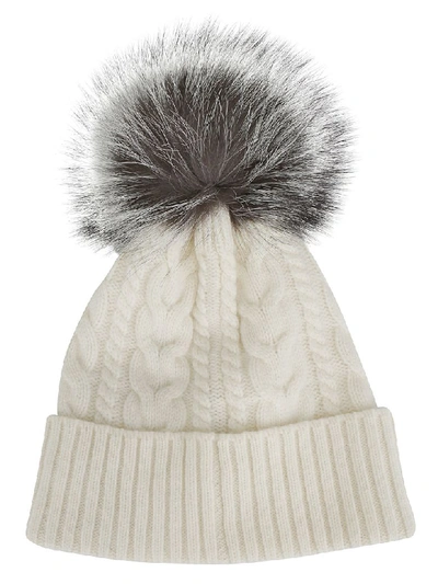 Shop Moncler Beanie In Beige