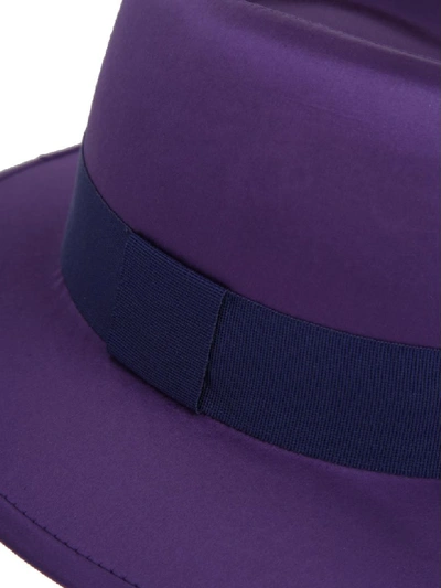 Shop Saint Laurent Hat In Purple