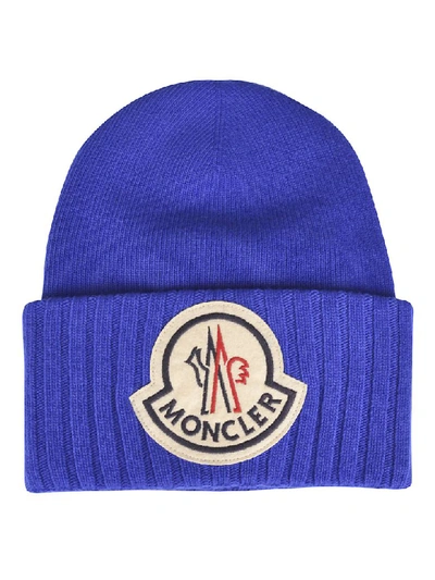 Shop Moncler Logo Patched Beanie In 736