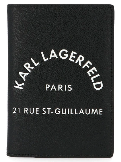 Shop Karl Lagerfeld Rue St Guillaume Passaport Holder In Black