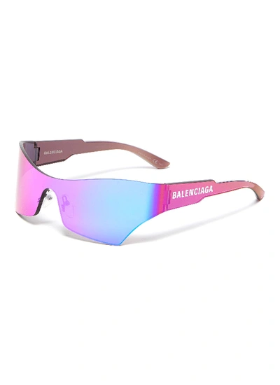 Shop Balenciaga Angular Full Lens Sunglasses