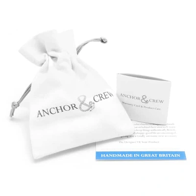 Anchor & Crew Khaki Green Liverpool Silver & Rope Bracelet In Rope