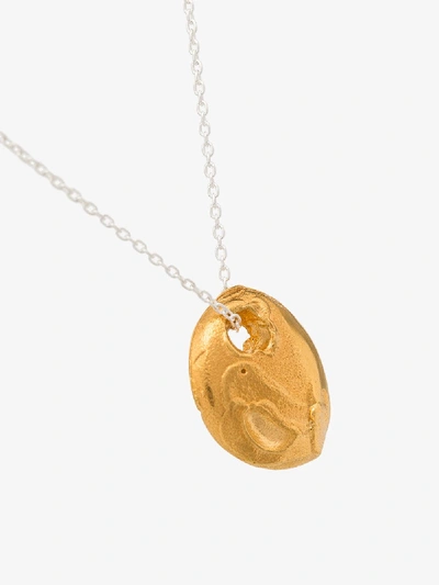 Shop Alighieri 24k Gold-plated The Horizon In Sight Pendant Necklace In Silver