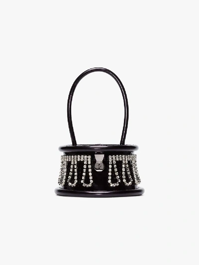 Shop Area Black Embellished Leather Box Bag